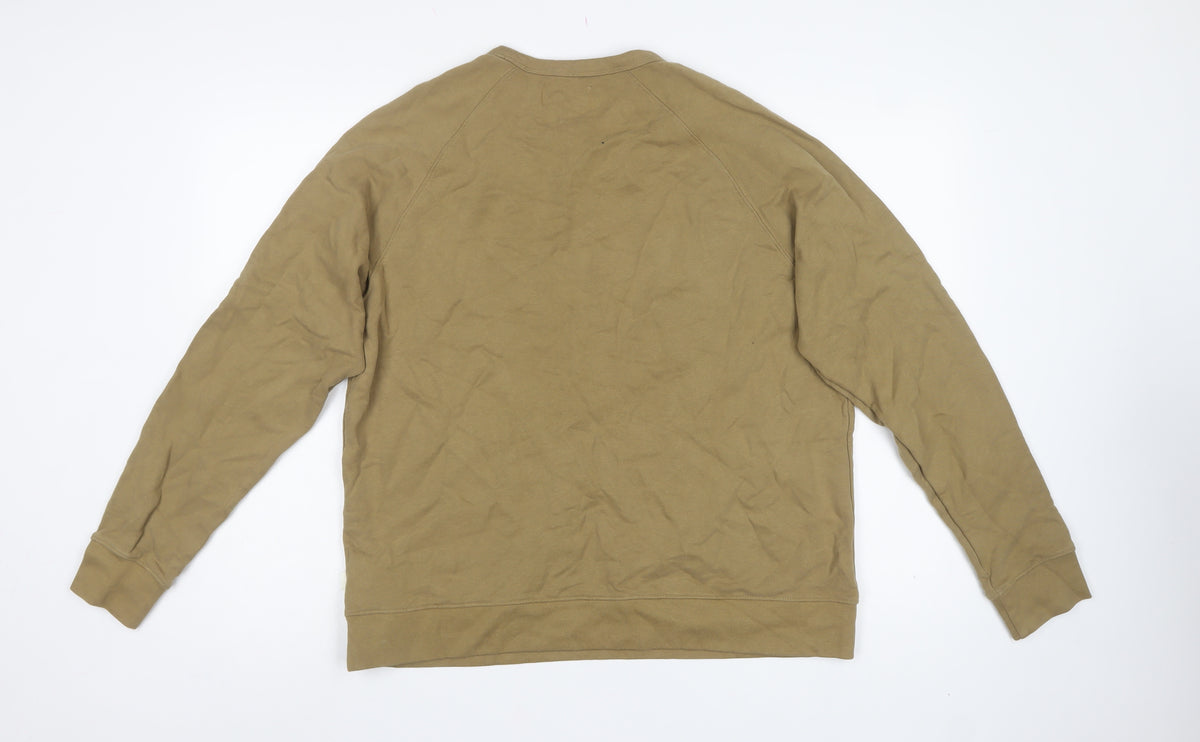 Marks and Spencer Men’s Beige L Crew Neck Pullover Sweatshirt
