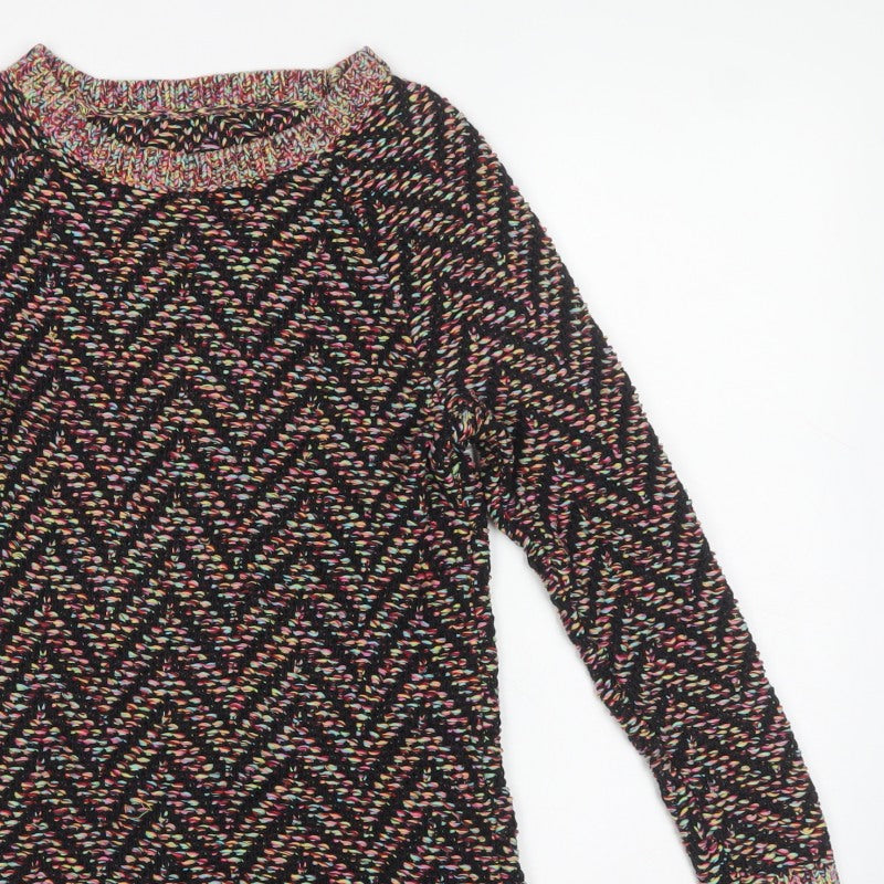 Love Label Women’s Multicoloured Cable-Knit Jumper UK 12 Pullover