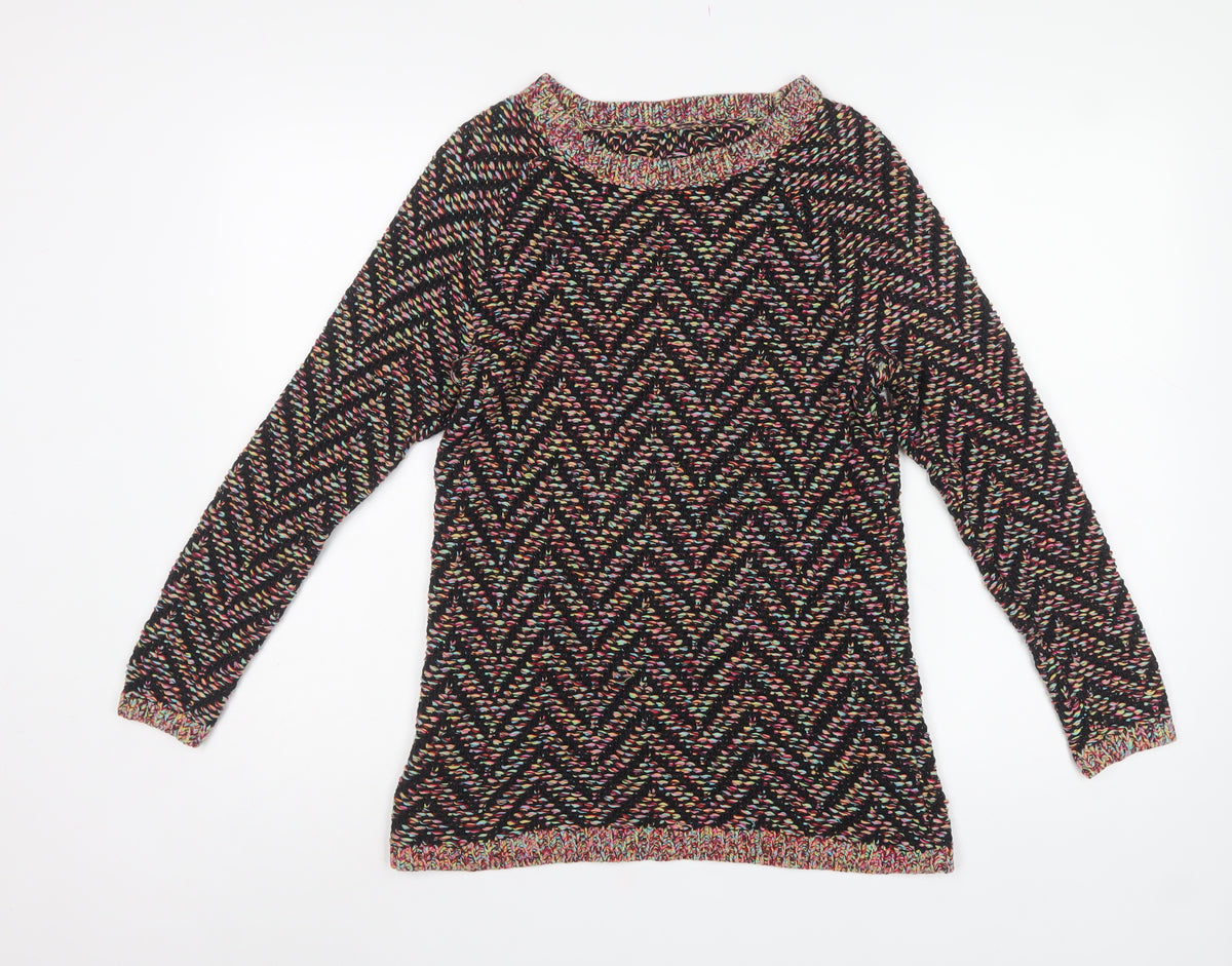 Love Label Women’s Multicoloured Cable-Knit Jumper UK 12 Pullover