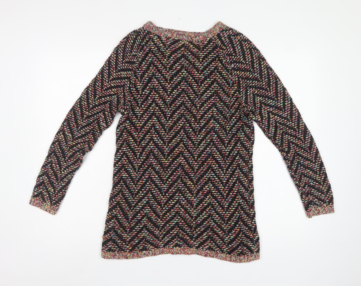 Love Label Women’s Multicoloured Cable-Knit Jumper UK 12 Pullover