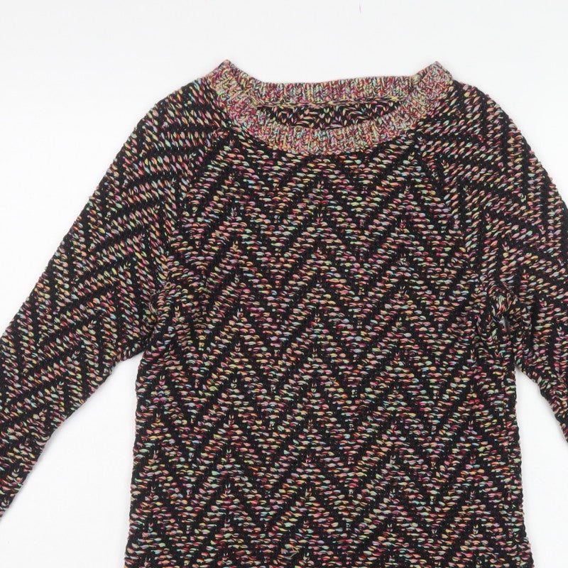 Love Label Women’s Multicoloured Cable-Knit Jumper UK 12 Pullover
