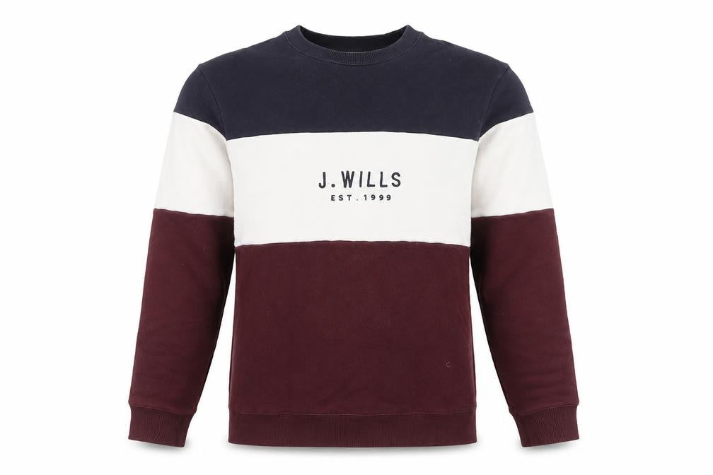 Jack Wills Men's Multicoloured S Pullover Logo Crew Neck Sweatshirt