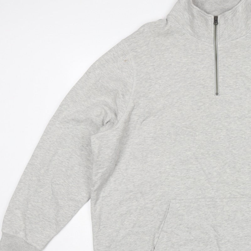 Jacamo Men’s Grey 3XL 1/4 Zip High Neck Pullover Hoodie Pockets