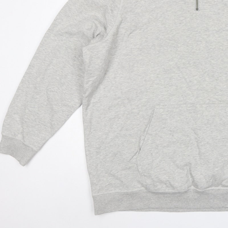 Jacamo Men’s Grey 3XL 1/4 Zip High Neck Pullover Hoodie Pockets