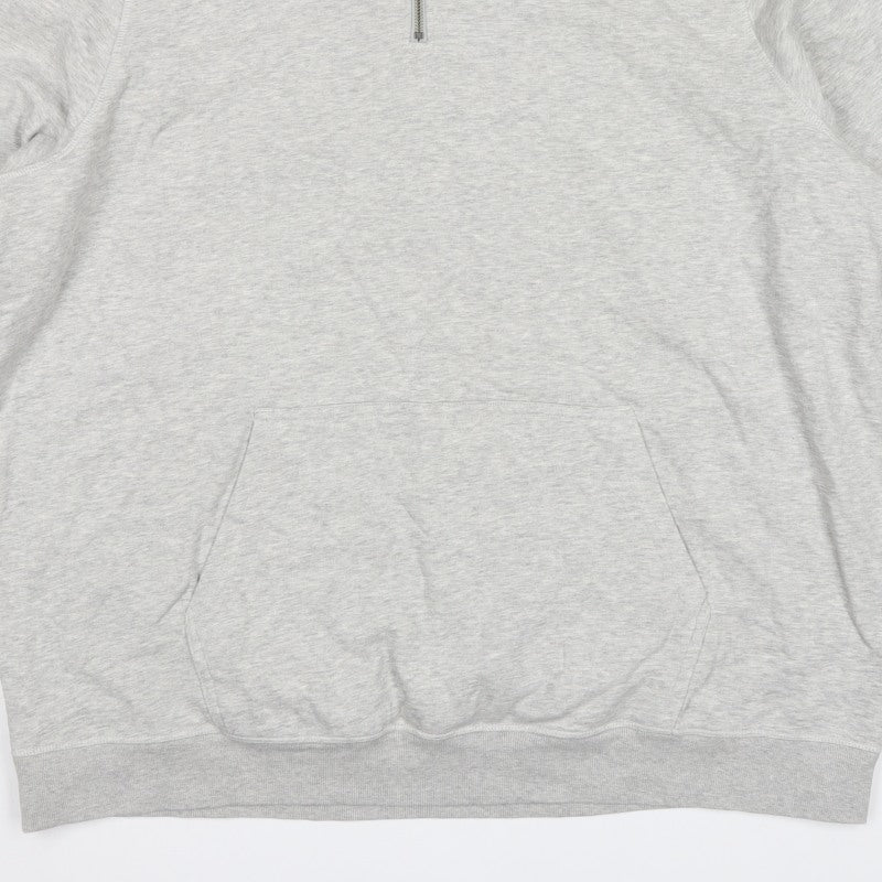 Jacamo Men’s Grey 3XL 1/4 Zip High Neck Pullover Hoodie Pockets