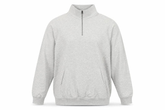 Jacamo Men’s Grey 3XL 1/4 Zip High Neck Pullover Hoodie Pockets