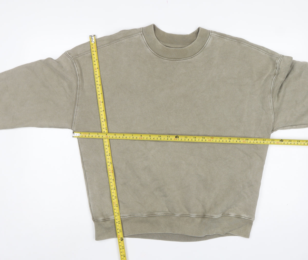 Hollister Men’s Beige S Boxy Fit Crew Neck Pullover Sweatshirt