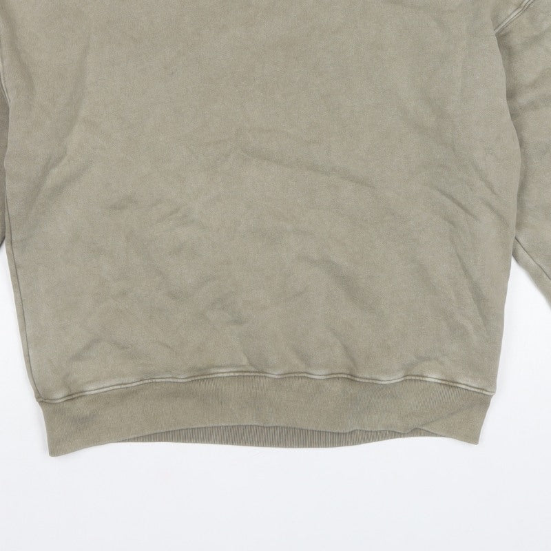 Hollister Men’s Beige S Boxy Fit Crew Neck Pullover Sweatshirt