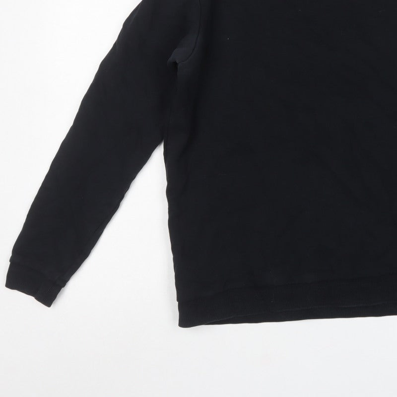 M&S Goodmove Boys Black 15-16 Years Pullover Cotton Sweatshirt