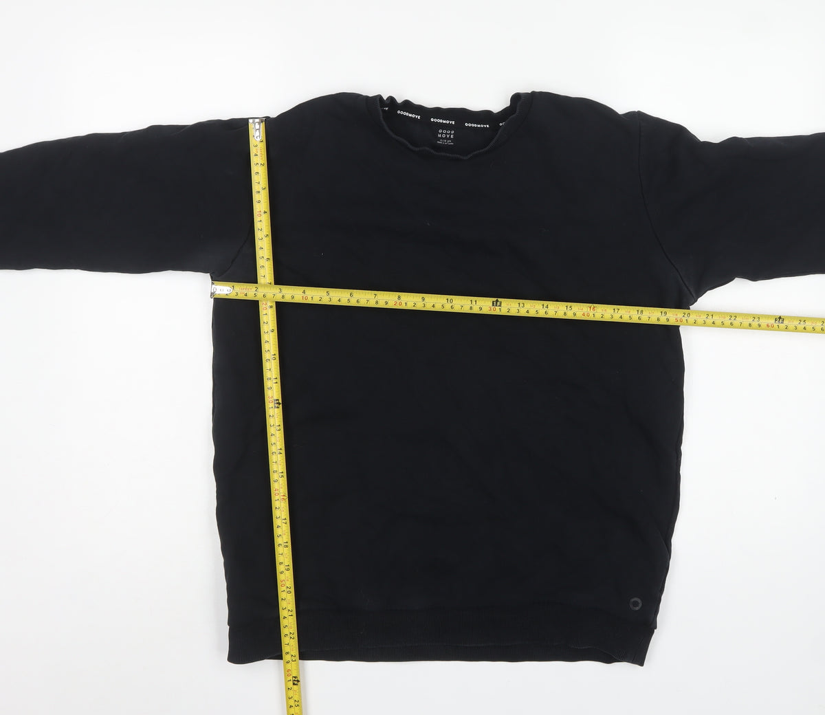 M&S Goodmove Boys Black 15-16 Years Pullover Cotton Sweatshirt