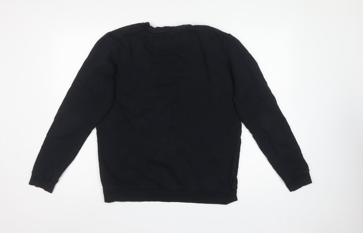 M&S Goodmove Boys Black 15-16 Years Pullover Cotton Sweatshirt