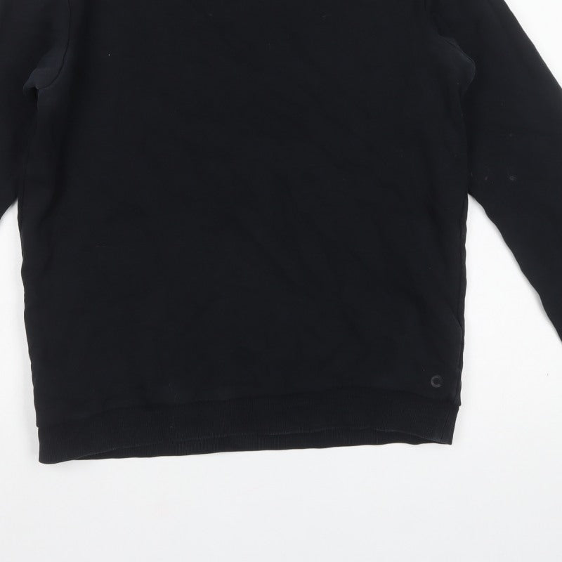 M&S Goodmove Boys Black 15-16 Years Pullover Cotton Sweatshirt