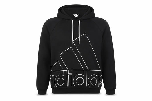 Adidas Men’s Black XL Pullover Hoodie Graphic Logo Fleece Sports