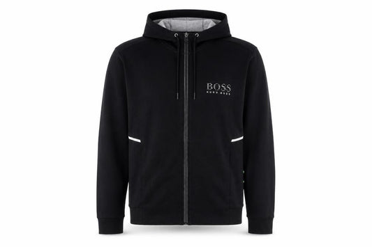 Hugo Boss Men’s Black M Full Zip Hooded Reflective Logo Hoodie