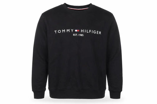 Tommy Hilfiger Men’s Black XL Embroidered Logo Crew Neck Sweatshirt