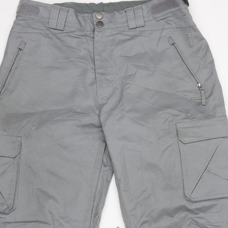 Animal Mens Grey XL Technical Snow Pants Cargo Ski Insulated Waterproof