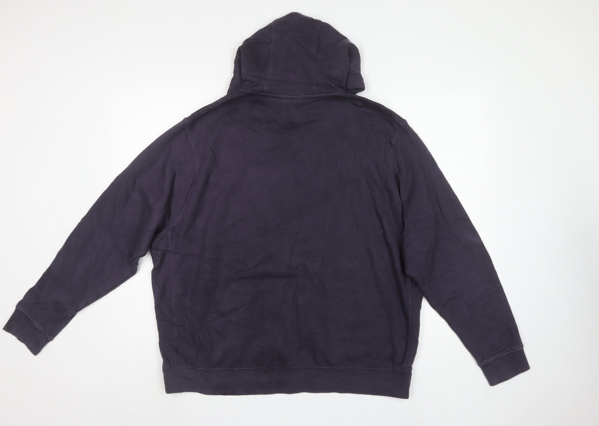 Nike Men’s Blue XL Pullover Hoodie Logo Fleece Kangaroo Pocket