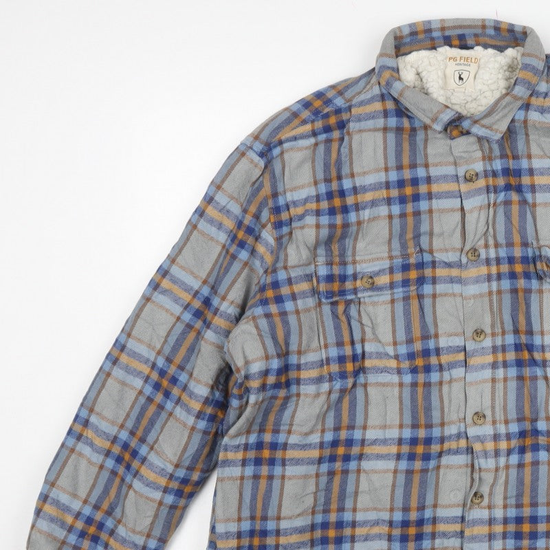 PG Field Heritage Men's Multicoloured 2XL Plaid Fleece Lined Jacket