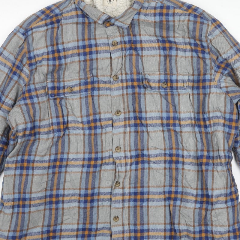 PG Field Heritage Men's Multicoloured 2XL Plaid Fleece Lined Jacket