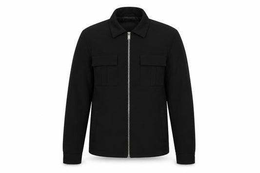 Choixx Men's Black XS Military Jacket Full Zip Utility Pockets