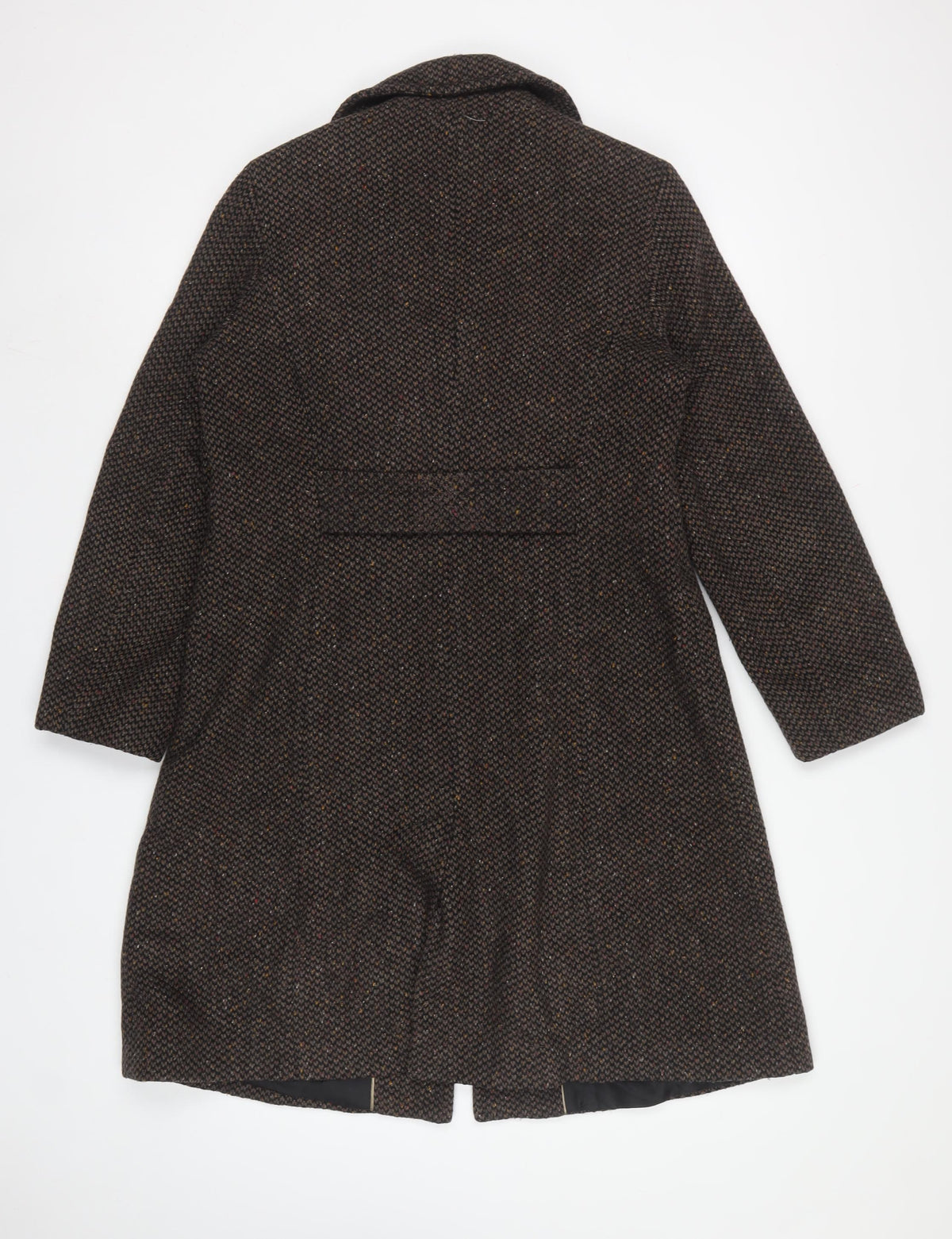 Fleet Street Ltd Women's Brown Wool Blend Long Overcoat Size S