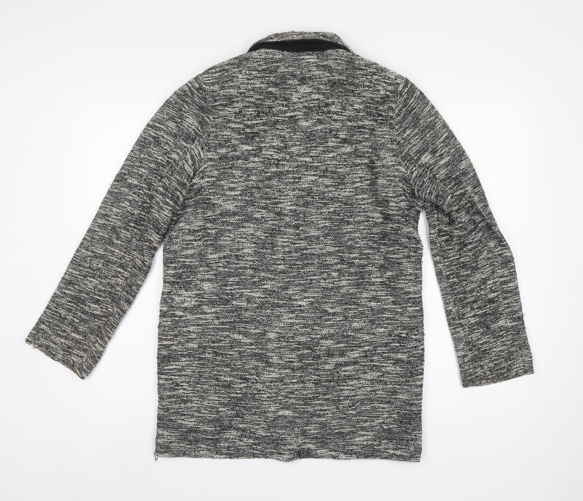 Danielrainn Women Grey Knit Long Coatigan Size S Lined Pockets