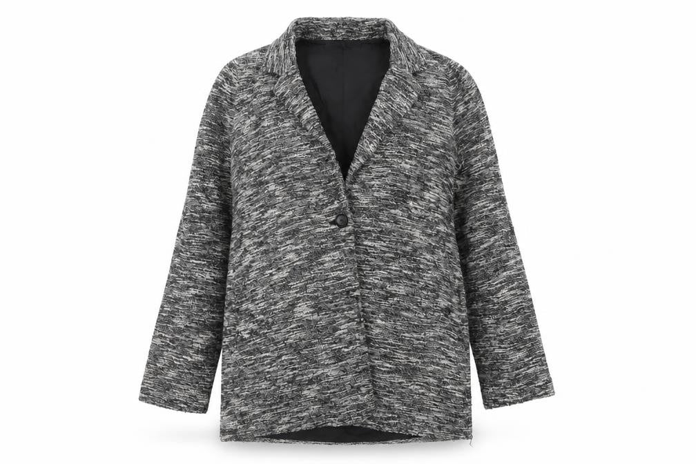 Danielrainn Women Grey Knit Long Coatigan Size S Lined Pockets
