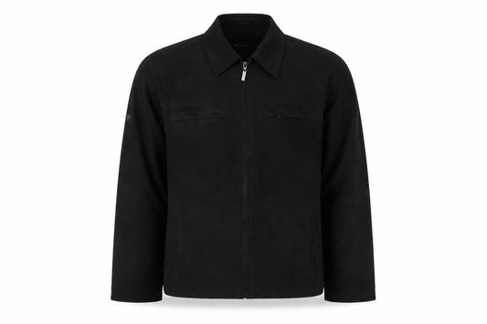 F'HOLE Men's Black L Full Zip Basic Jacket Polyester Lined Pockets