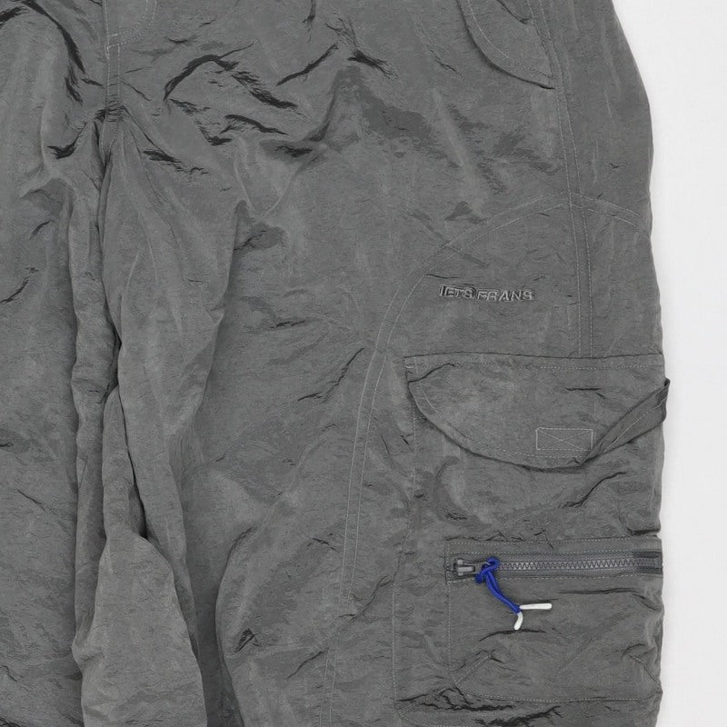 Lots Frans Women’s Grey S Cargo Jogger Trousers Nylon Drawstring
