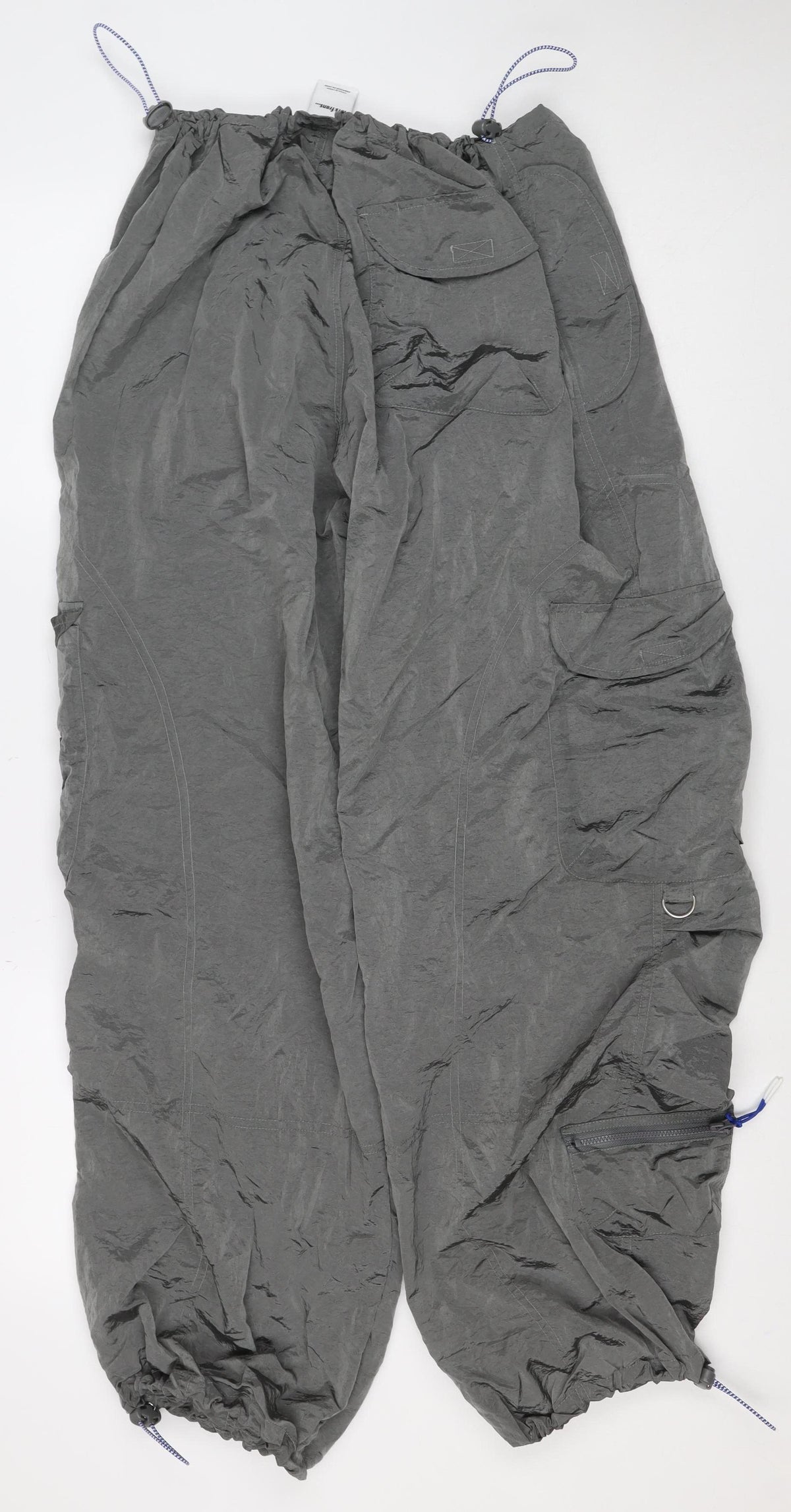 Lots Frans Women’s Grey S Cargo Jogger Trousers Nylon Drawstring