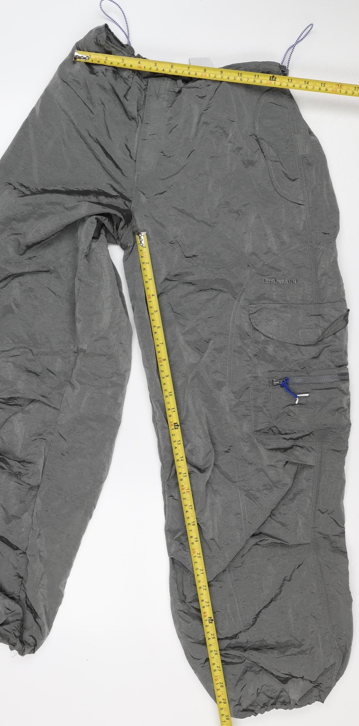 Lots Frans Women’s Grey S Cargo Jogger Trousers Nylon Drawstring