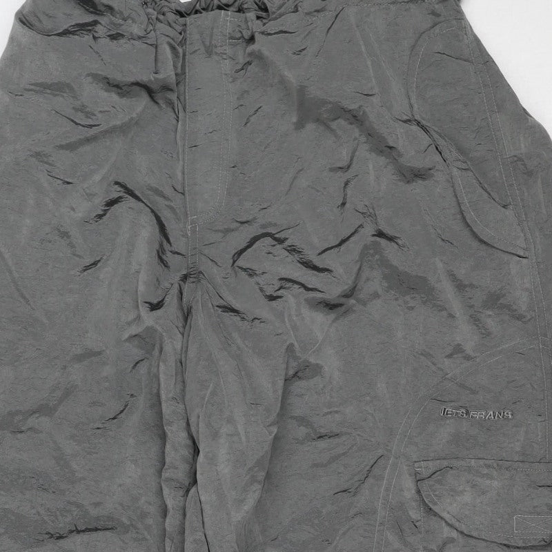 Lots Frans Women’s Grey S Cargo Jogger Trousers Nylon Drawstring