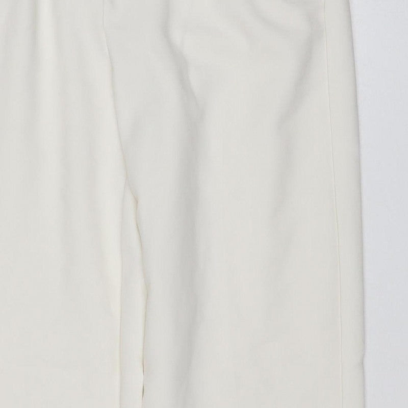 Marks & Spencer Women Ivory Size 6 Straight Leg Stretch Trousers