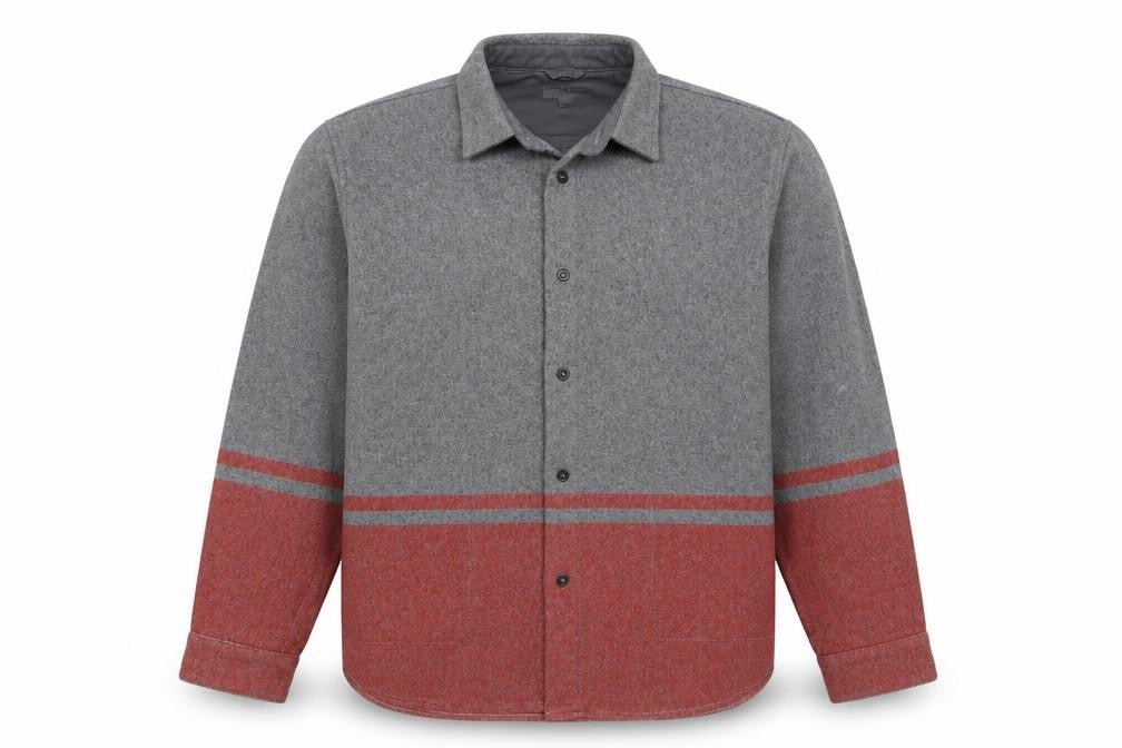 Boden Men Grey Red 2XL Wool Blend Button Basic Jacket Striped