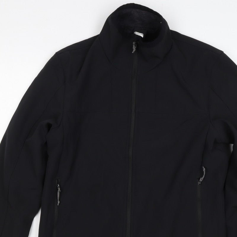 Decathlon Mens Black M Softshell Full Zip Hiking Jacket