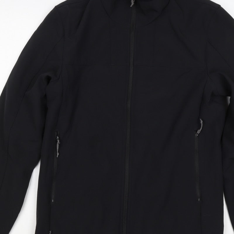 Decathlon Mens Black M Softshell Full Zip Hiking Jacket