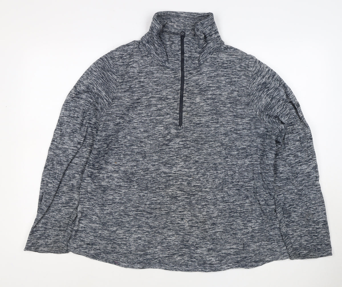 Regatta Women’s Grey UK 16 1/4 Zip High Neck Pullover Sweatshirt