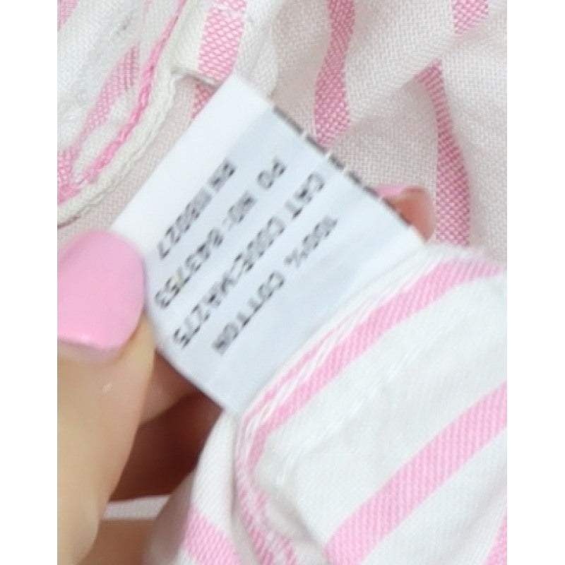 Boston Vintage Men’s M Pink White Striped Button-Down Shirt