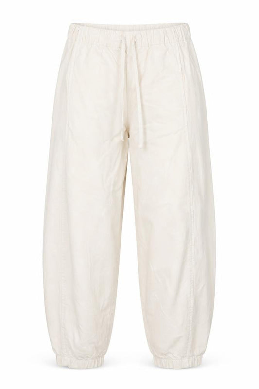 Marks and Spencer Women Ivory Size 10 Barrel Cotton Jogger Trousers