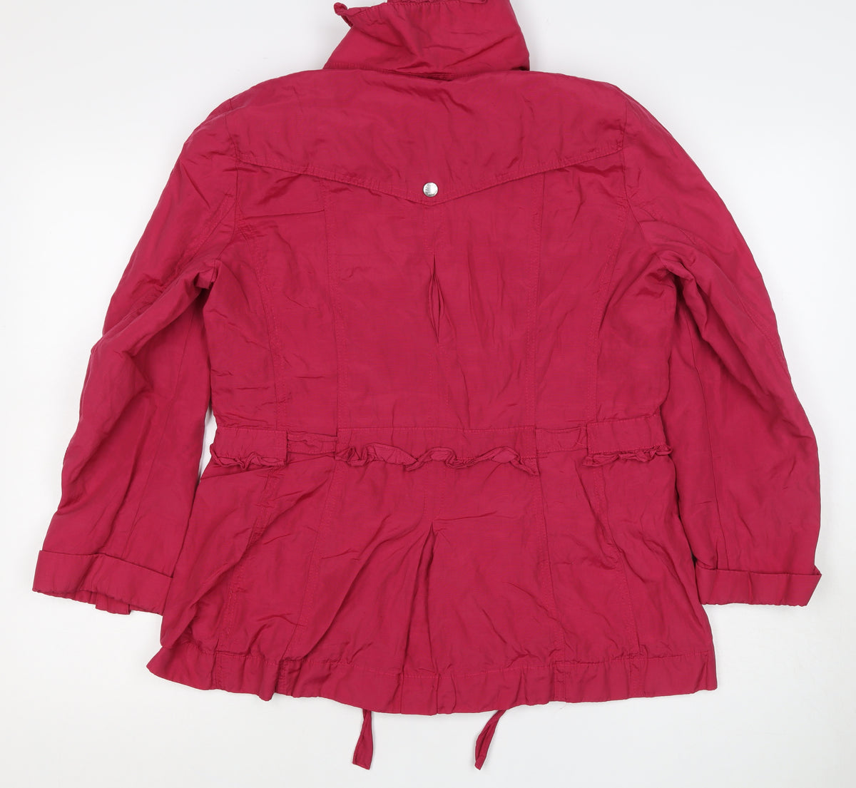 Per Una Women’s Pink Size 14 Parka Jacket Cotton Drawstring Zip