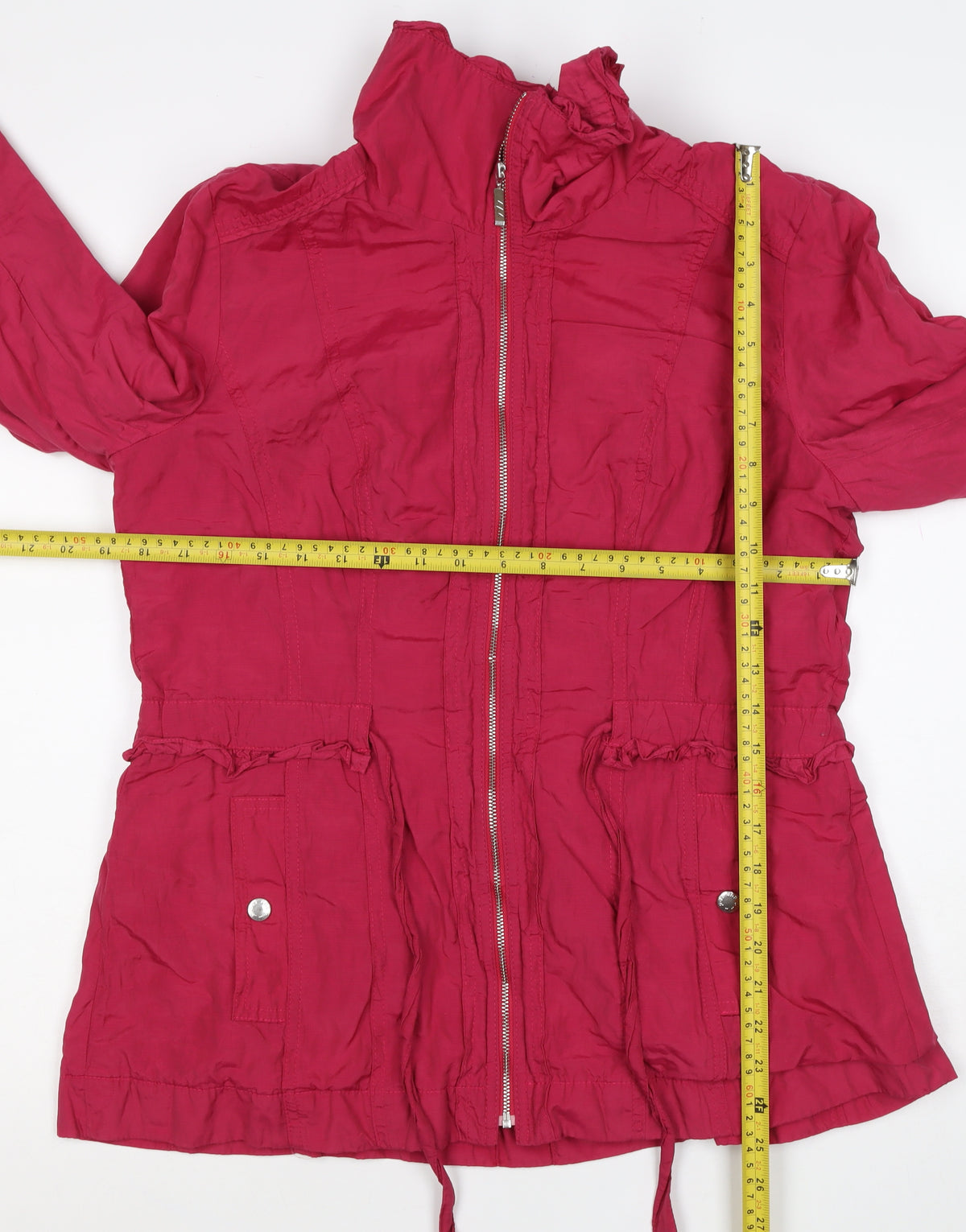 Per Una Women’s Pink Size 14 Parka Jacket Cotton Drawstring Zip