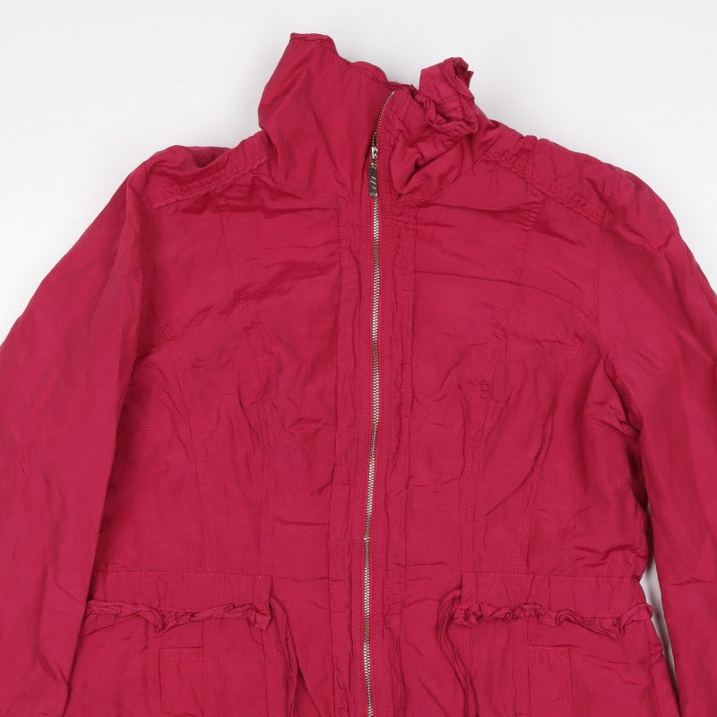 Per Una Women’s Pink Size 14 Parka Jacket Cotton Drawstring Zip