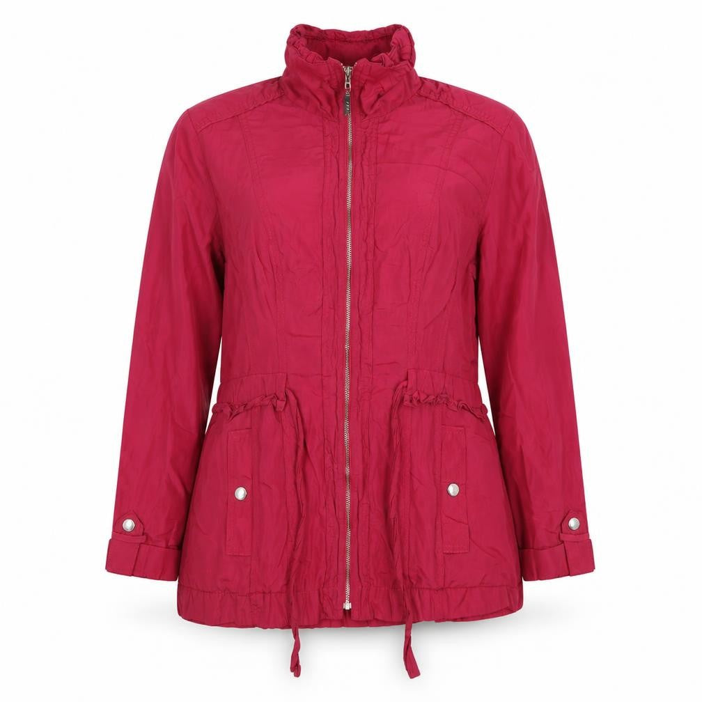 Per Una Women’s Pink Size 14 Parka Jacket Cotton Drawstring Zip