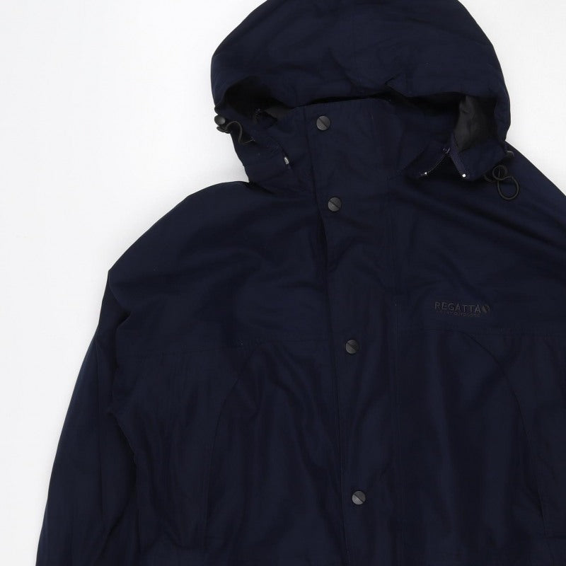 Regatta Men’s Blue M Hooded Rain Jacket Outdoor Isotex