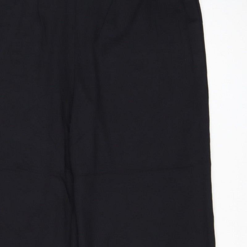 M&S Women’s Black Size 12 Regular Stretch Straight Trousers