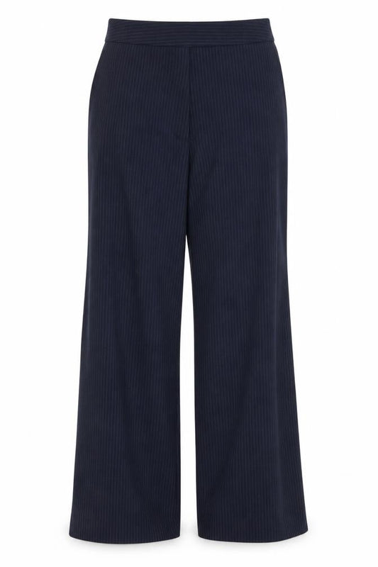 Jaeger Women’s Blue Pinstripe Straight Leg Dress Trousers UK 12