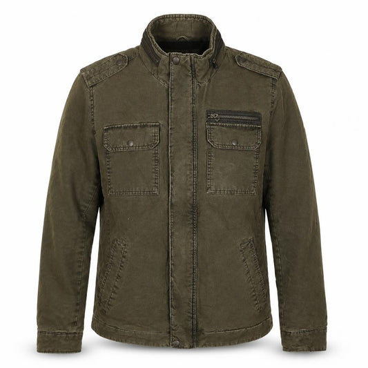 G.H. Bass & Co. Men's Green L Military Jacket Cotton Padded Utility
