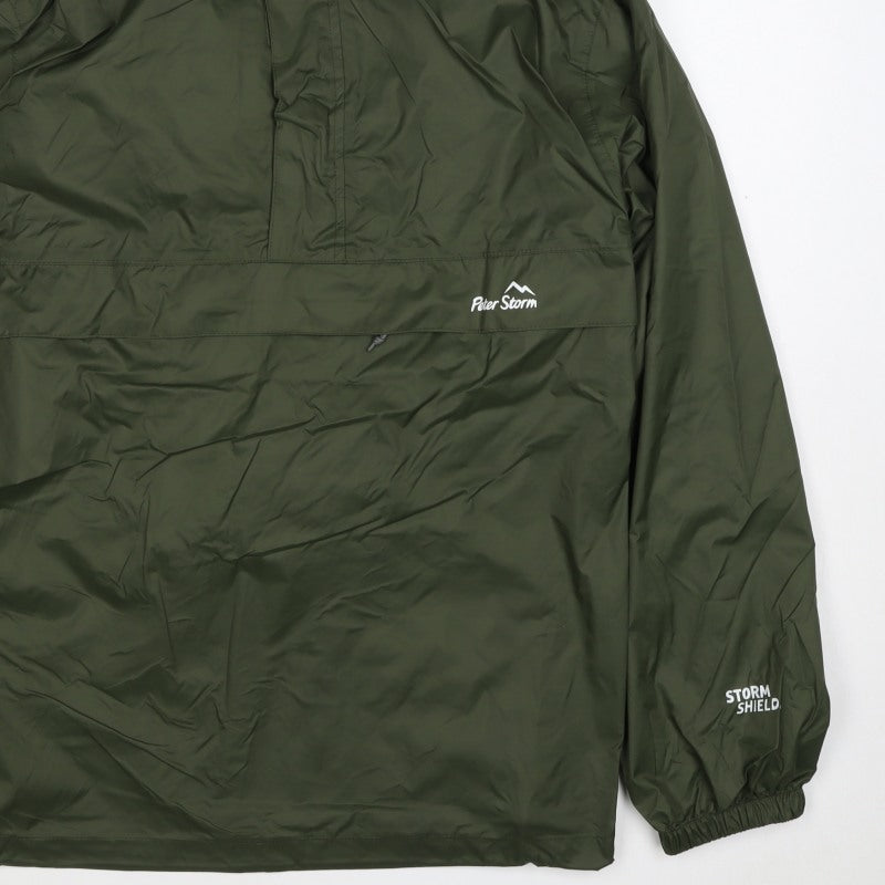 Peter Storm Men’s Green Small Anorak Hooded Waterproof Outdoor Jacket