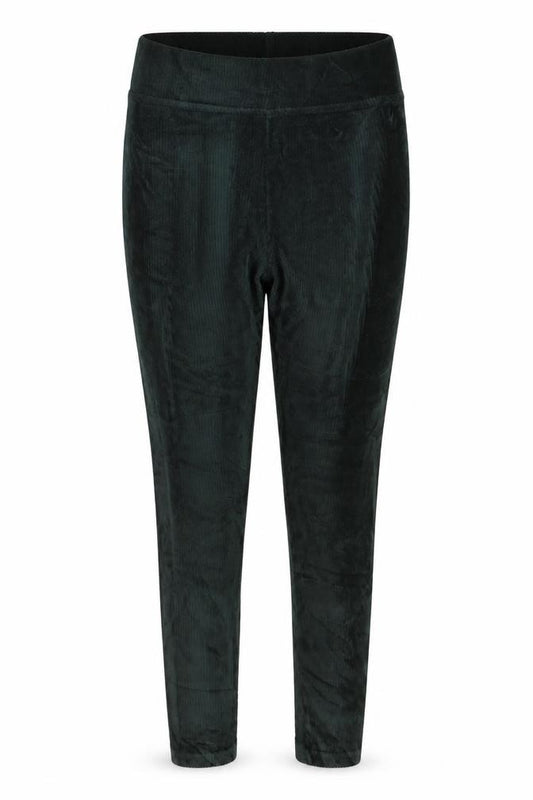 Marks & Spencer Women's Green Velvet Stretch Leggings UK 12 Regular