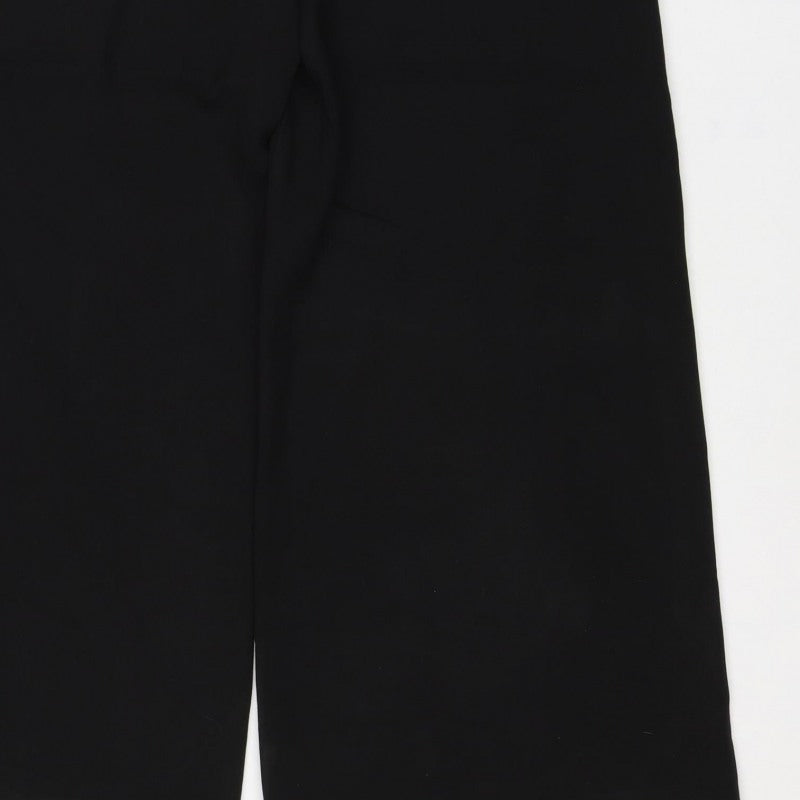 Marks & Spencer Women Black Size 12 Short Tailored Straight Trousers